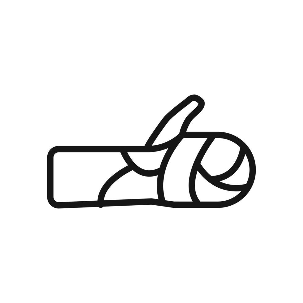 hand accident icon Black line art logo vector