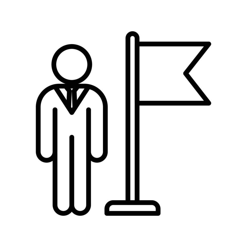 Ambassador icon linear logo mark in black and white vector