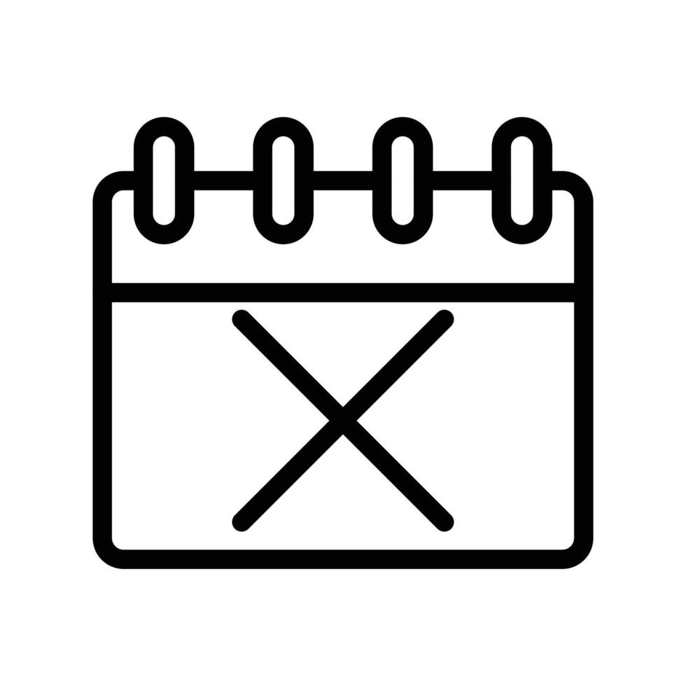 Cancel event icon linear logo mark in black and white vector