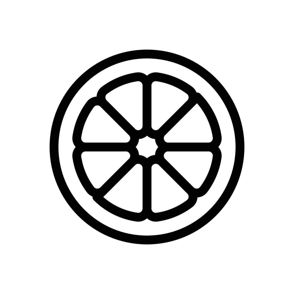 Citrus, lemon, lime, orange, tangerine slice icon vector