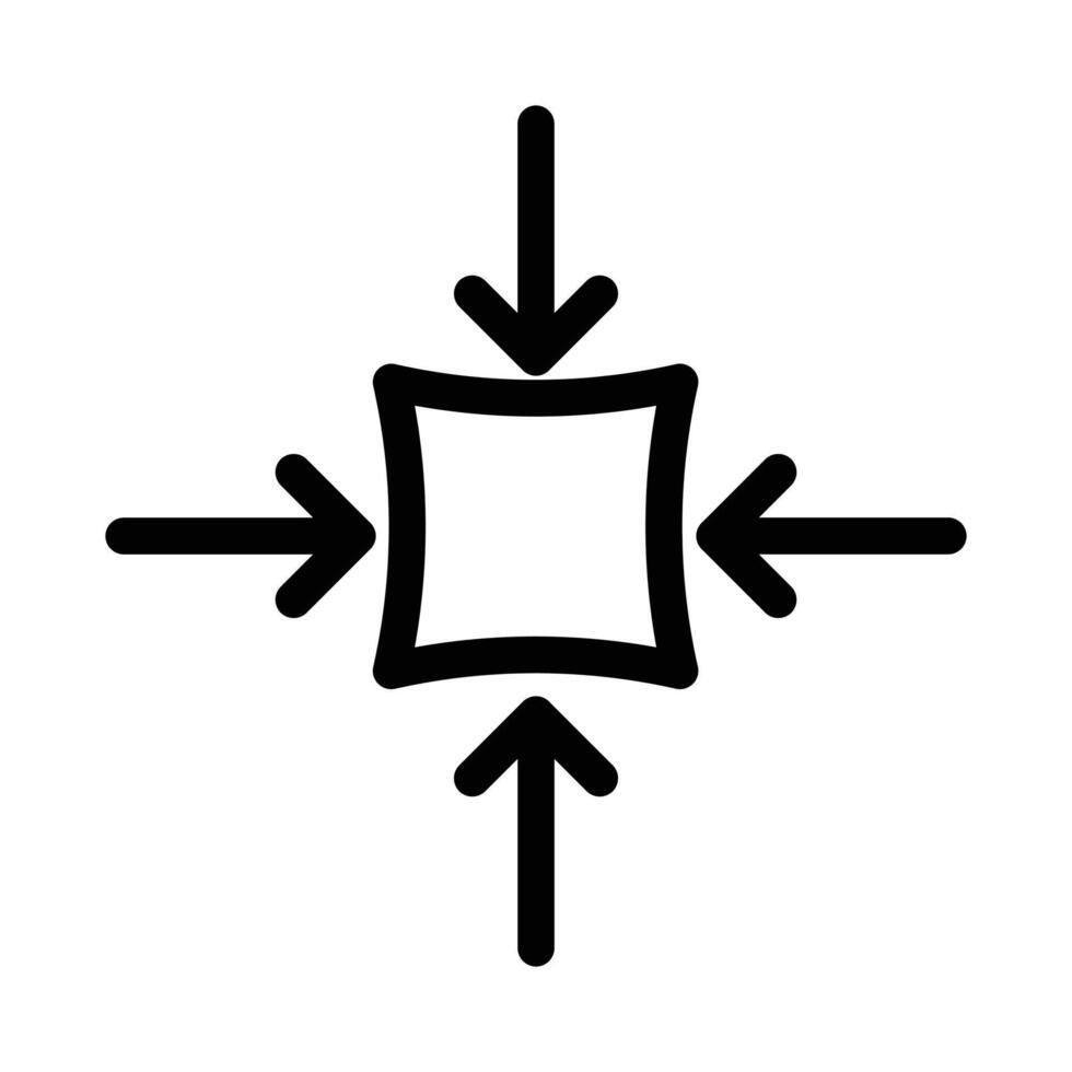 Compact size icon linear logo mark in black and white vector