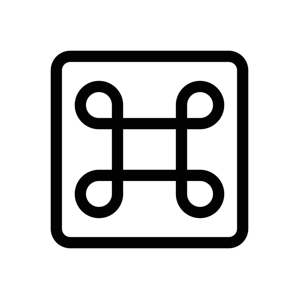 Cmd or command icon linear logo mark in black and white vector