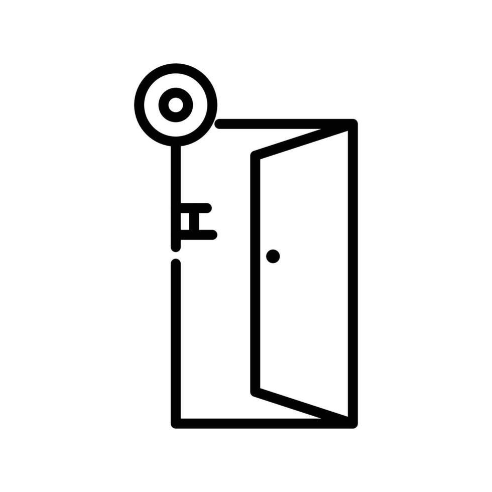 Door key icon vector