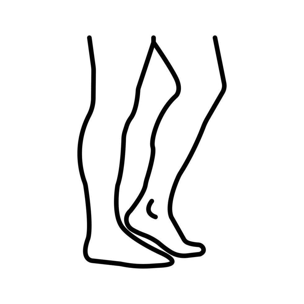 Legs icon linear logo mark in black and white vector