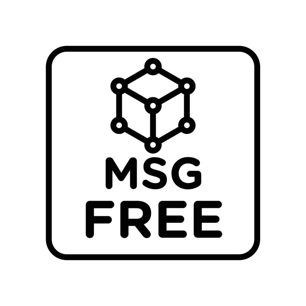 Msg free icon linear logo mark in black and white vector