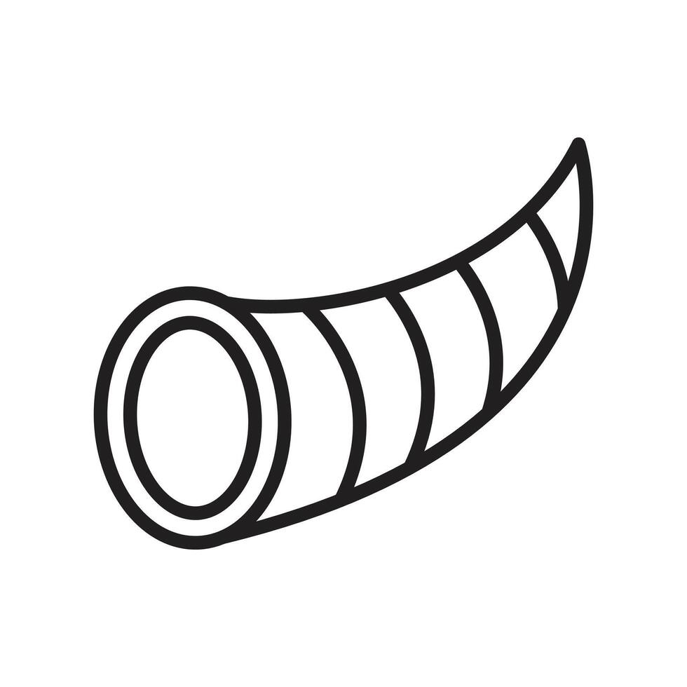 cornucopia icon linear logo mark in black and white vector