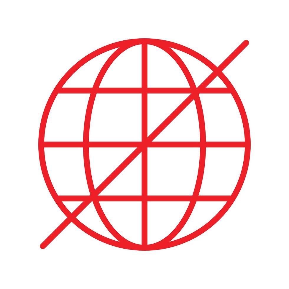 offline icon linear logo mark in black and white vector