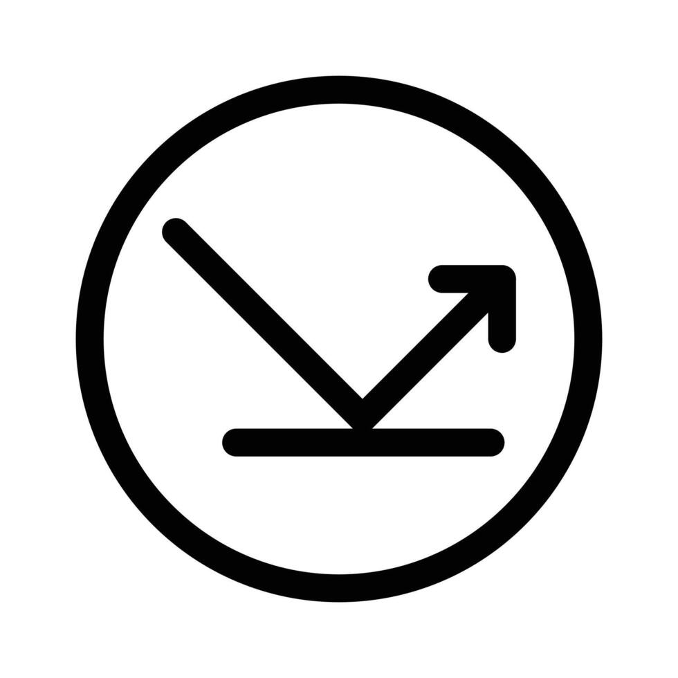 rebound icon linear logo mark in black and white vector