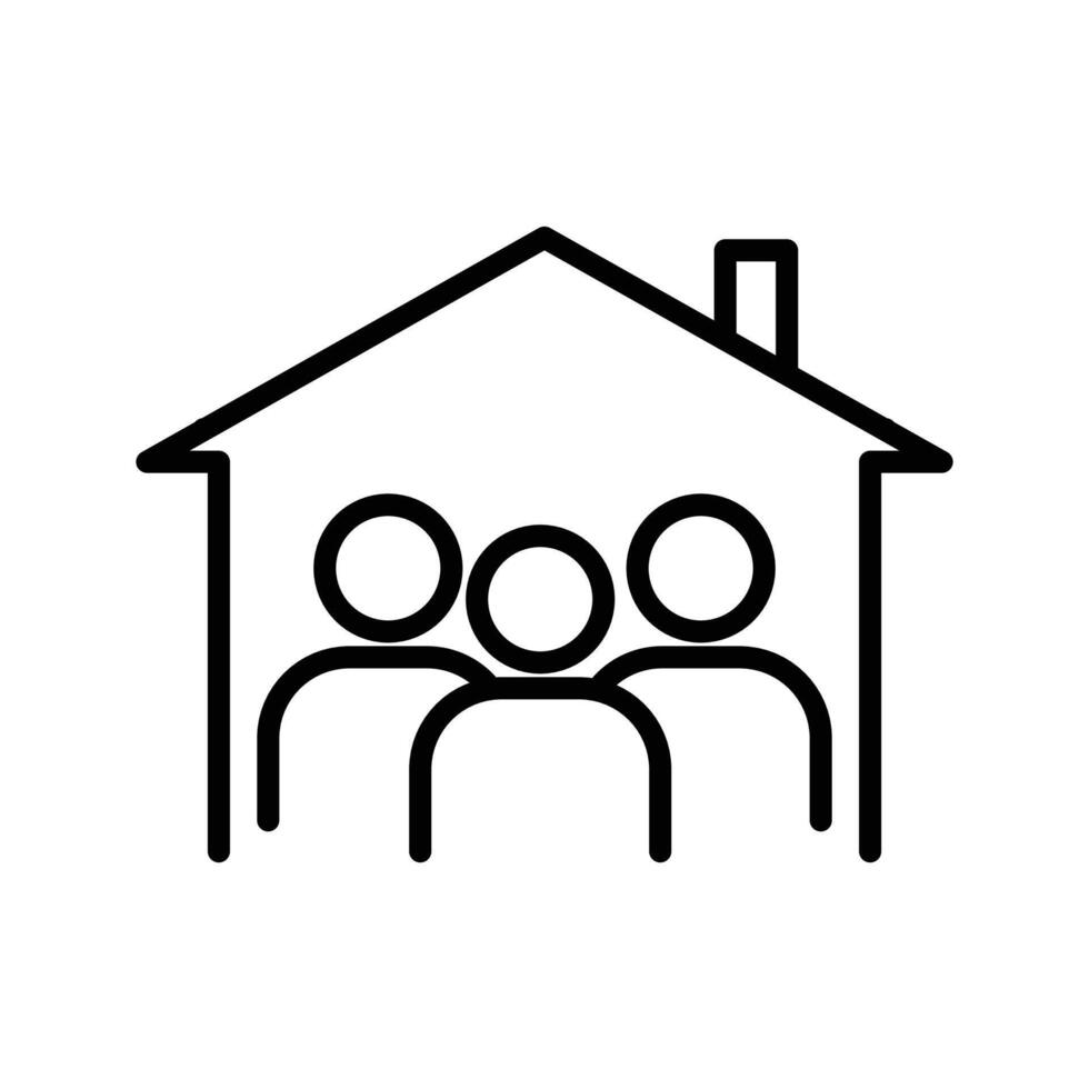 roommates icon linear logo mark in black and white vector