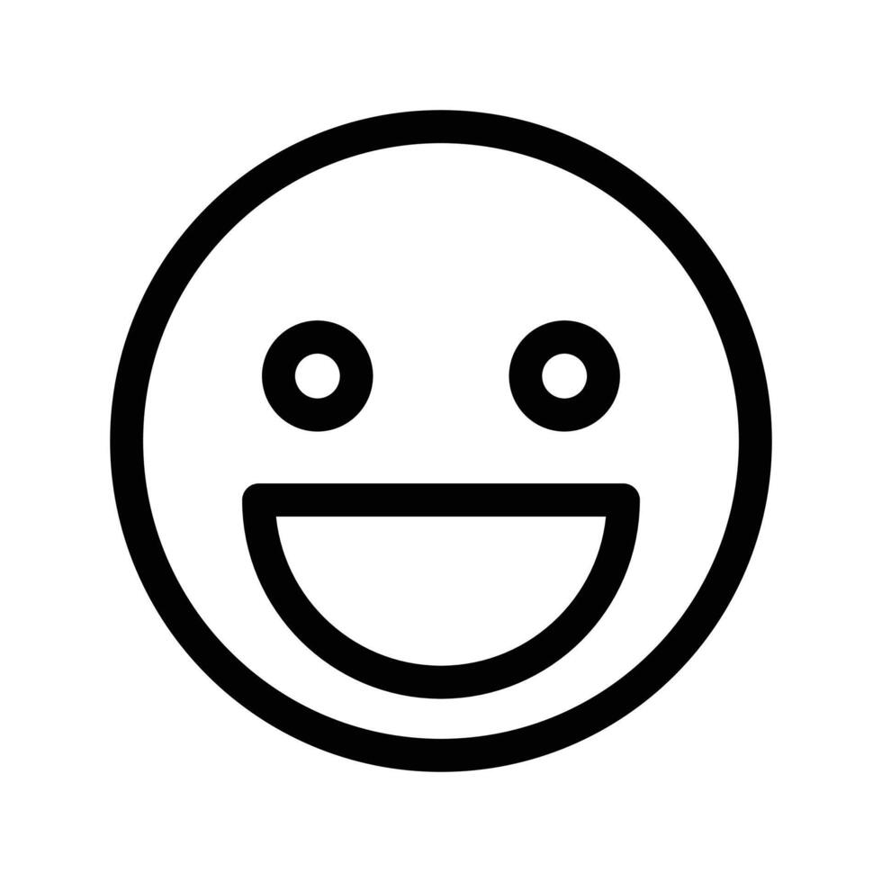smile icon linear logo mark in black and white vector