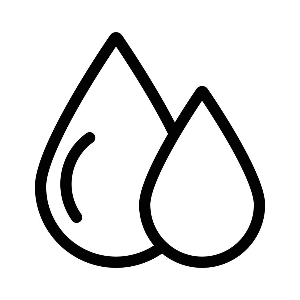 water drops icon outline collection in black and on white background vector