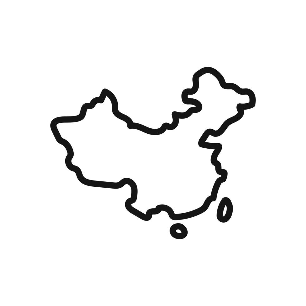 china map icon vector