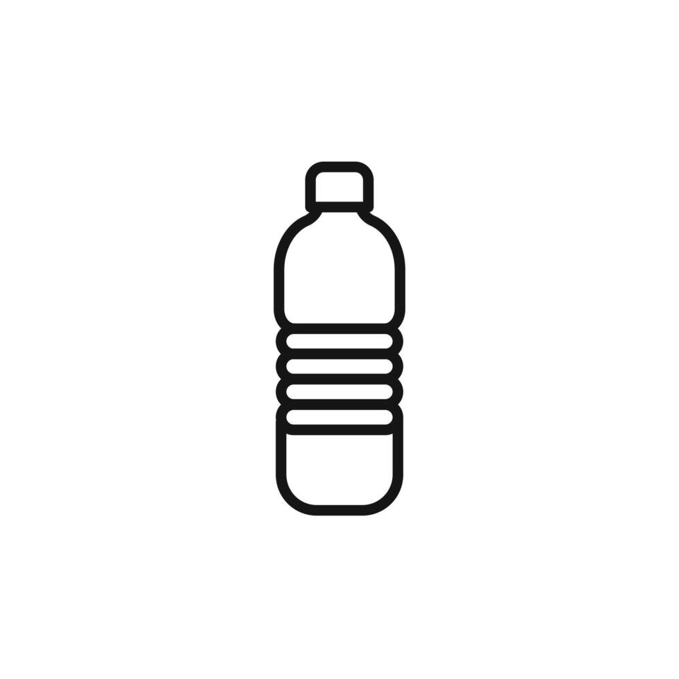 Bottle icon outline collection in black and on white background vector