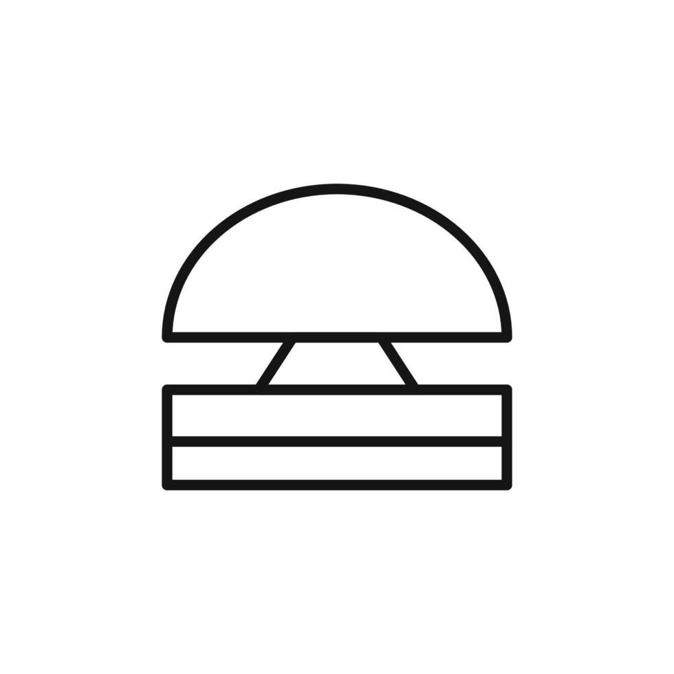 Buzzer icon outline collection in black and on white background vector