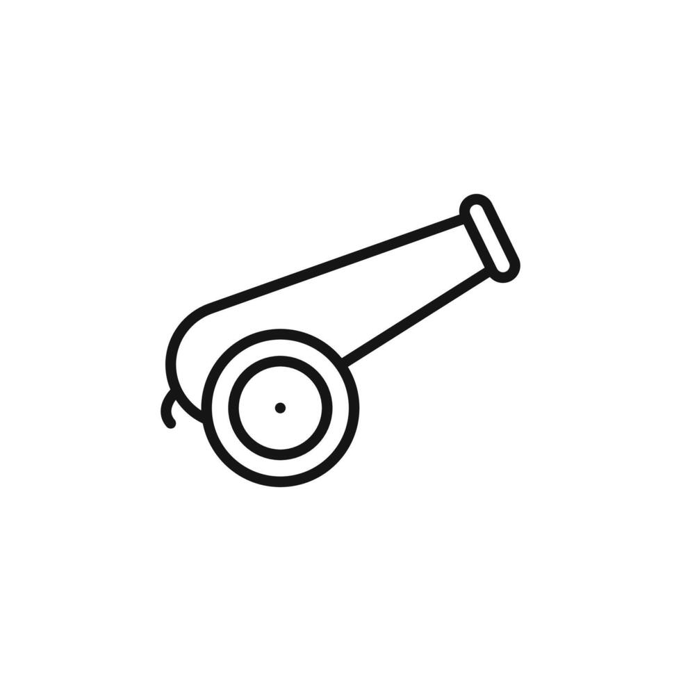 Cannon icon outline collection in black and on white background vector
