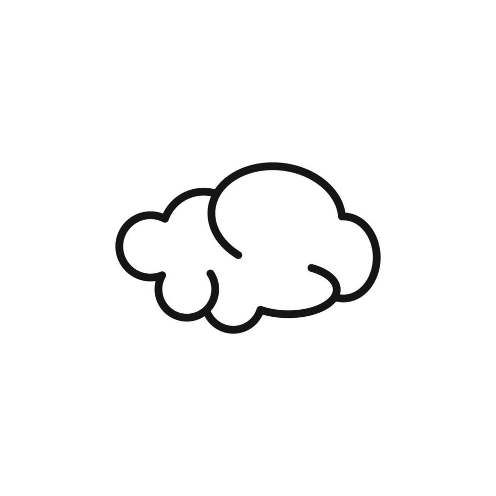 Cloud icon outline collection in black and on white background vector
