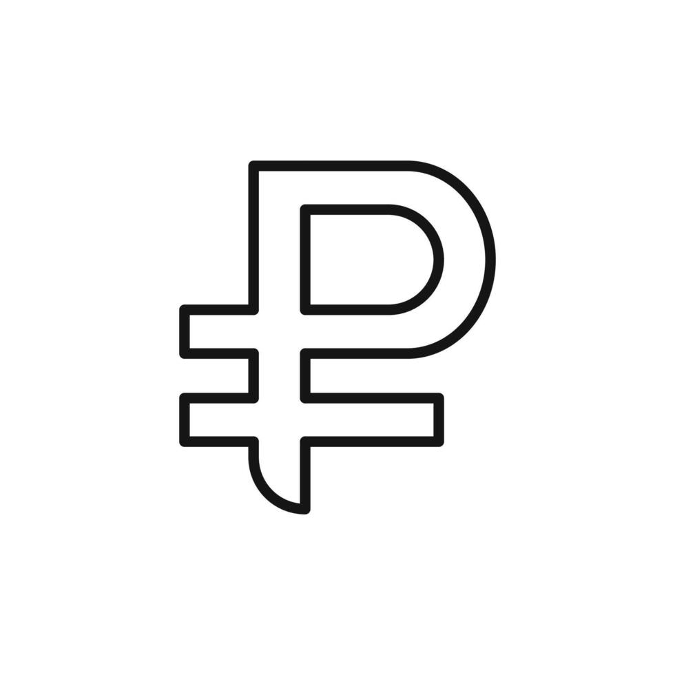 Cuba peso icon outline collection in black and on white background vector
