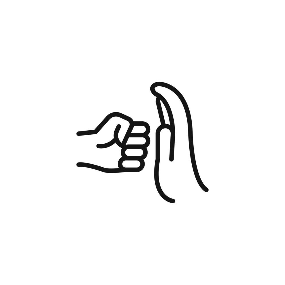 Domestic violence icon outline collection in black and on white background vector
