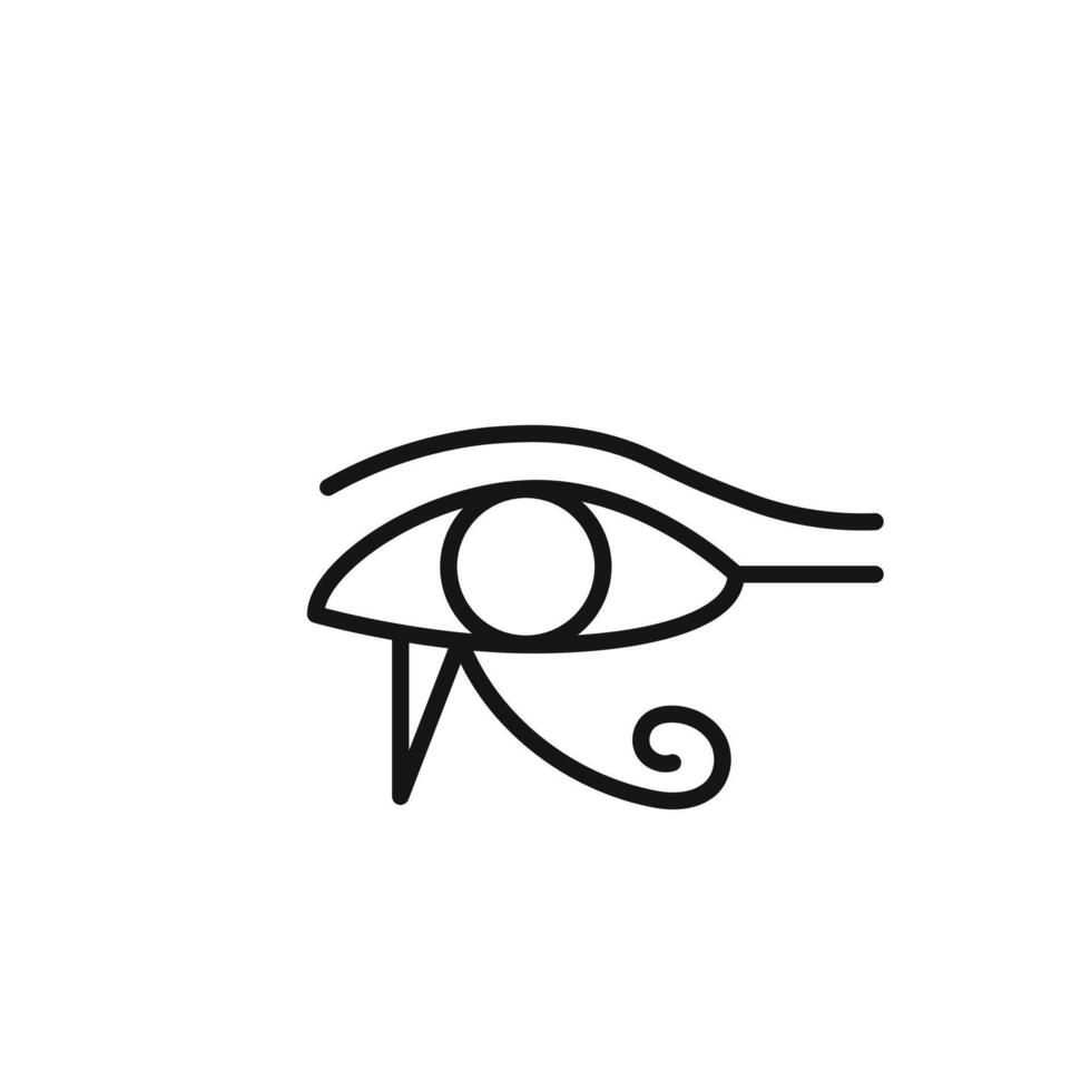 Eye of Horus Egypt Deity icon outline collection in black and on white background vector