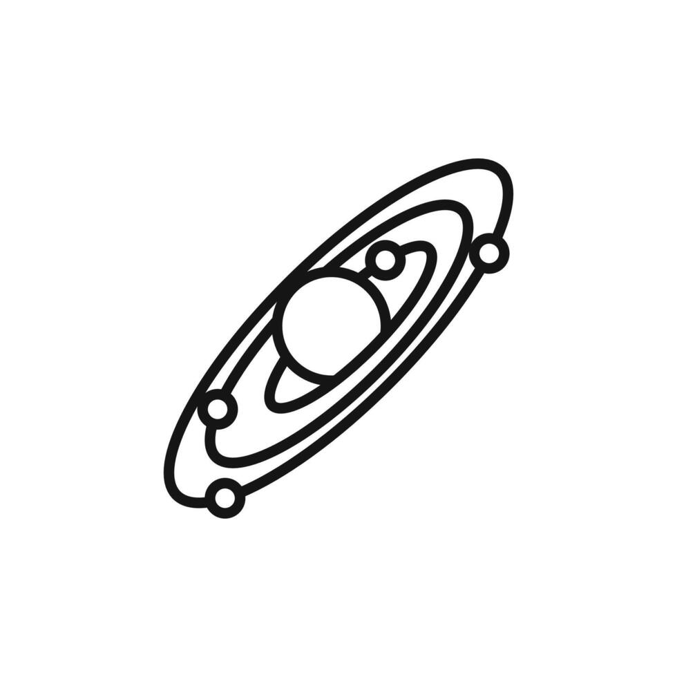 Galaxy icon outline collection in black and on white background vector