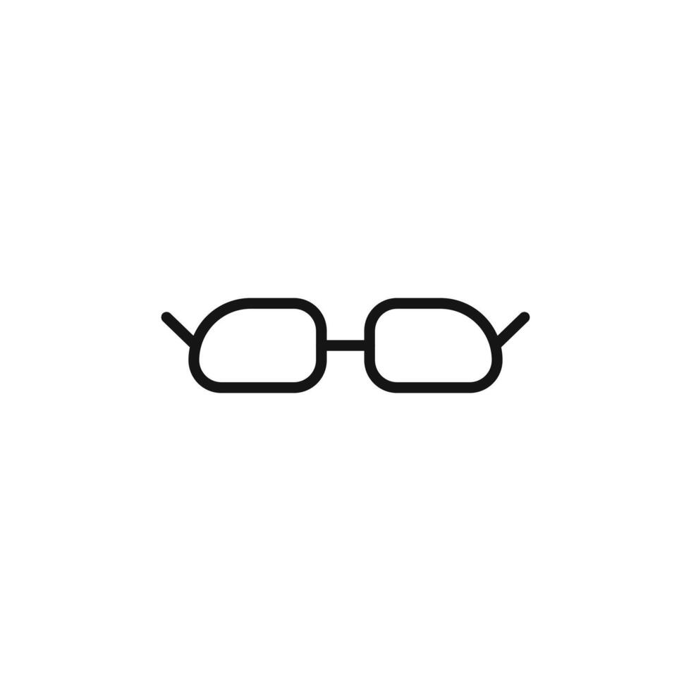 Glasses icon outline collection in black and on white background vector