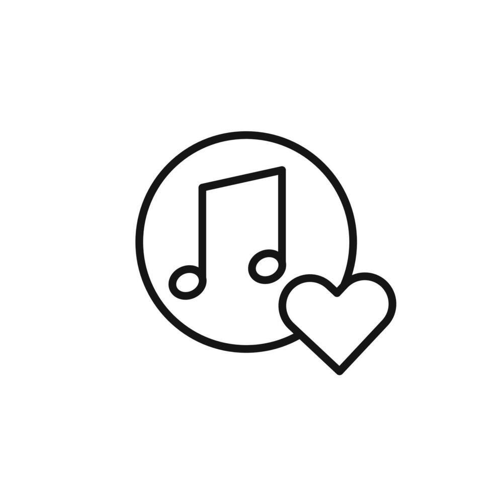 Heard heart note icon vector
