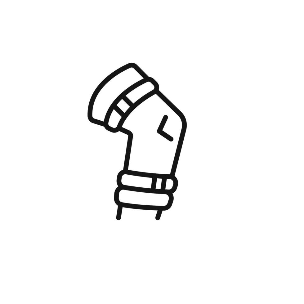 Knee Orthopedic Brace icon outline collection in black and on white background vector