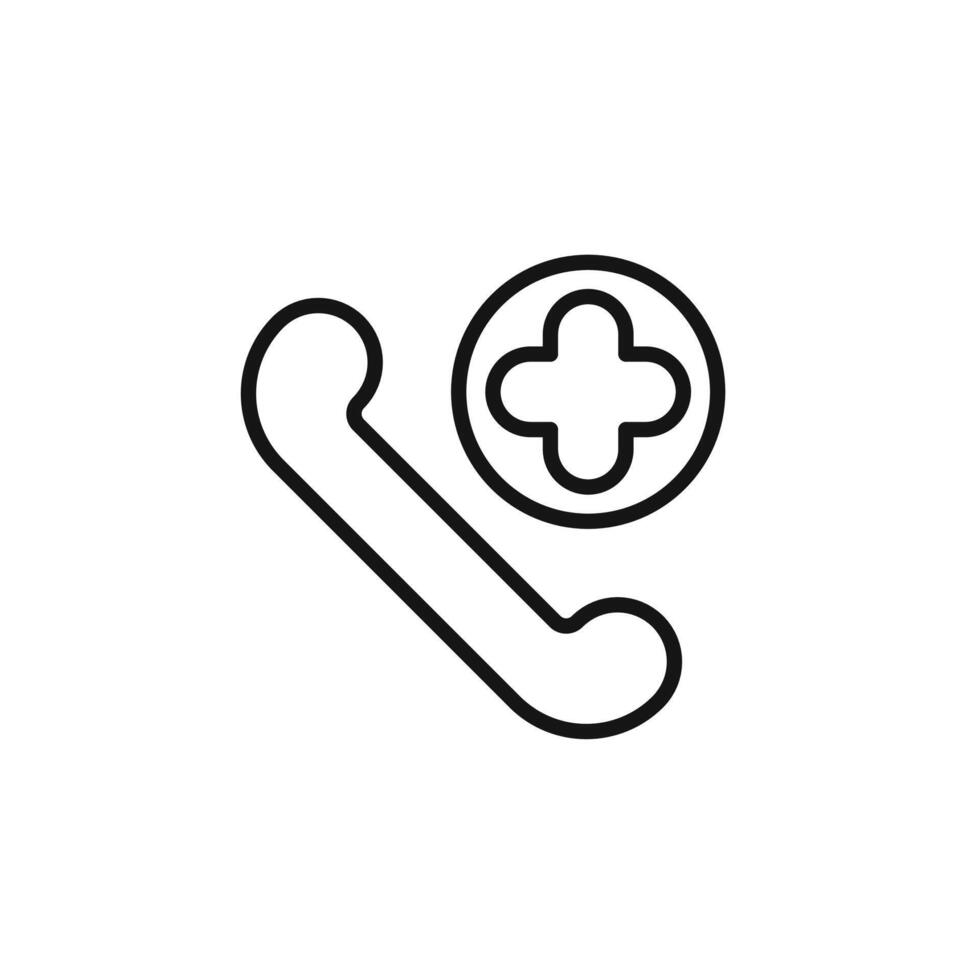 Medical help icon outline collection in black and on white background vector