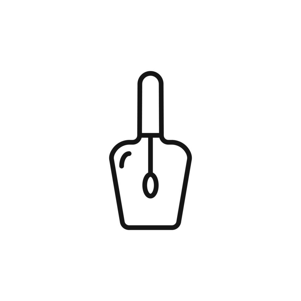 Nail Polish Icon outline collection in black and on white background vector