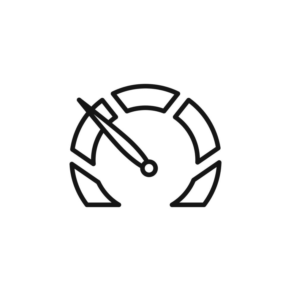 Network speed test icon outline collection in black and on white background vector
