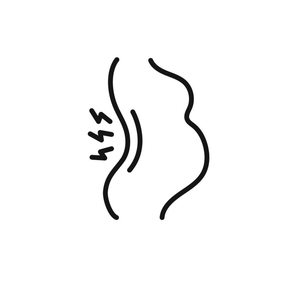 Pregnant woman backache icon vector