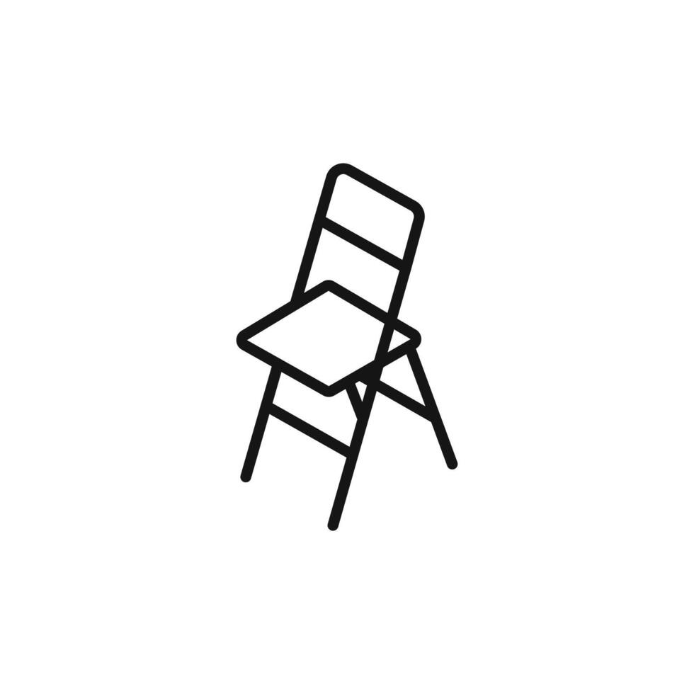 folding chair icon vector