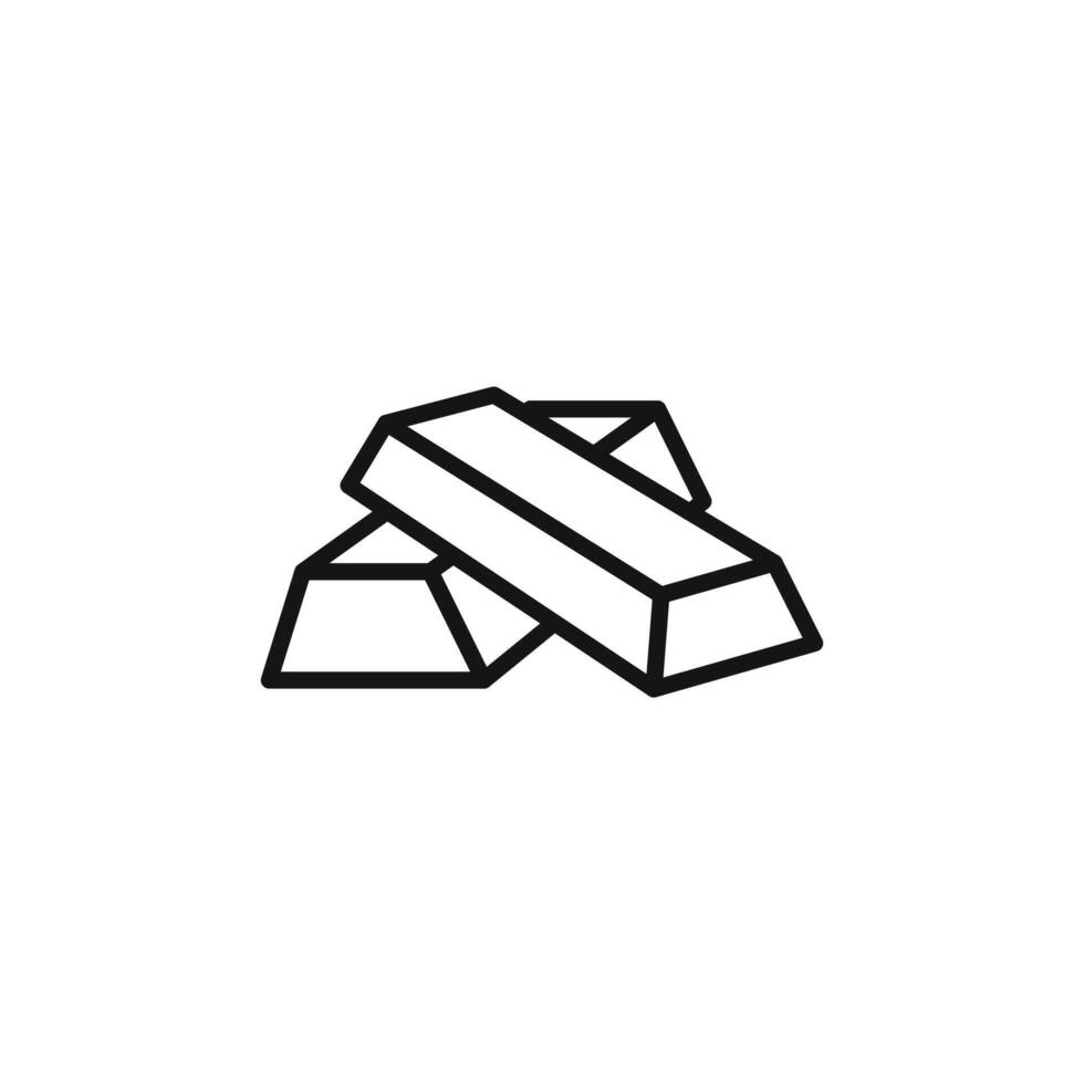 gold bars icon vector