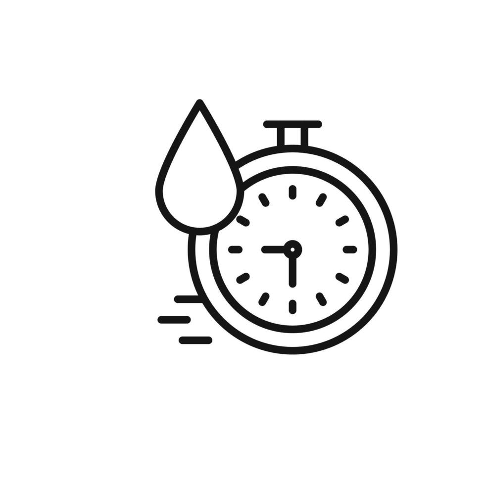 quick dry icon outline collection in black and on white background vector