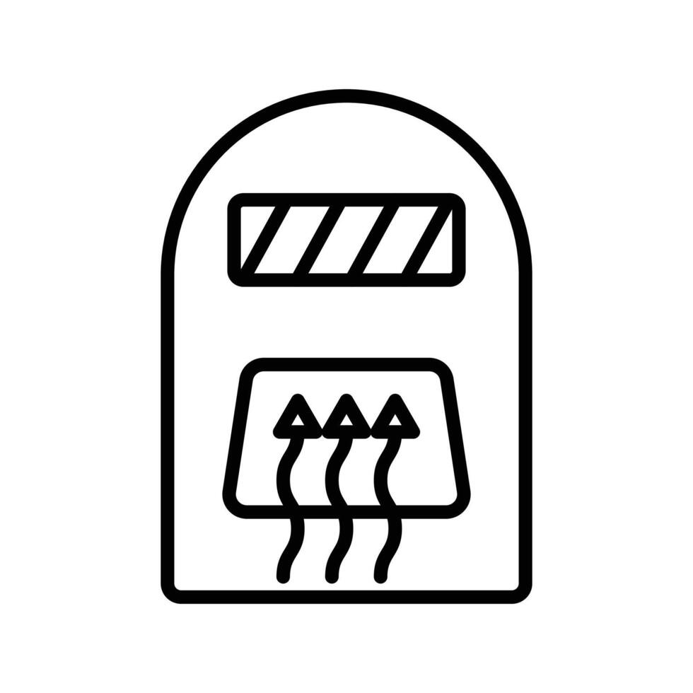 Car demister icon linear logo mark in black and white vector