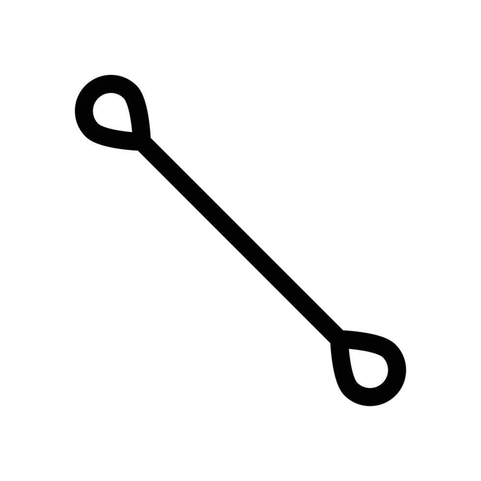 Cotton buds icon linear logo mark in black and white vector