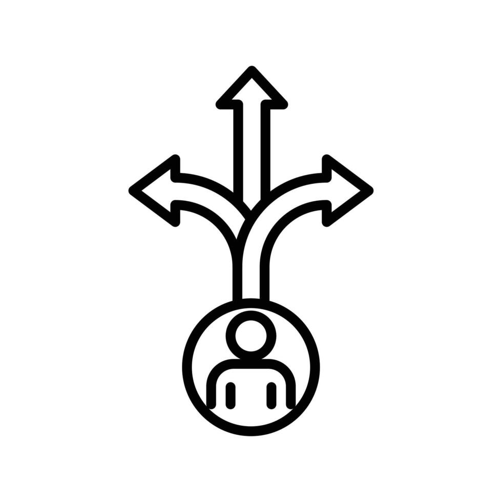 Flexibility icon linear logo mark in black and white vector