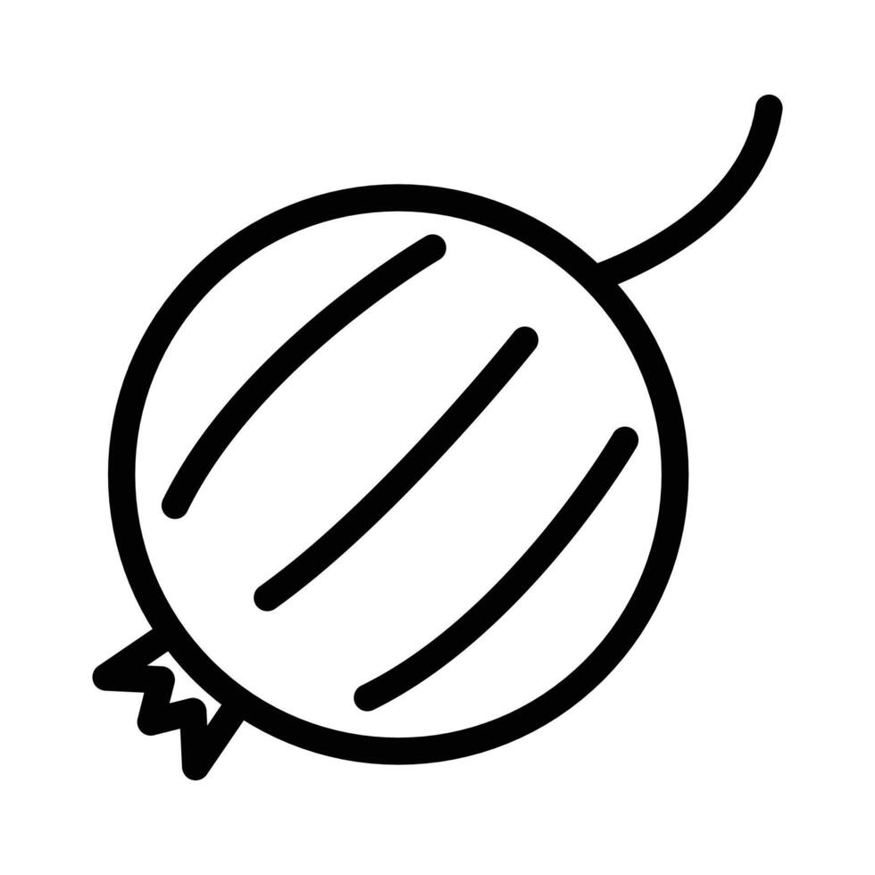 Gooseberry icon linear logo mark in black and white vector