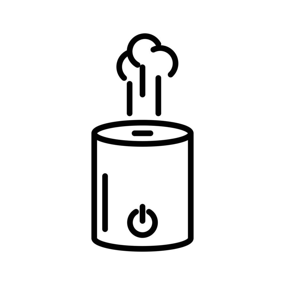 Humidifier icon linear logo mark in black and white vector