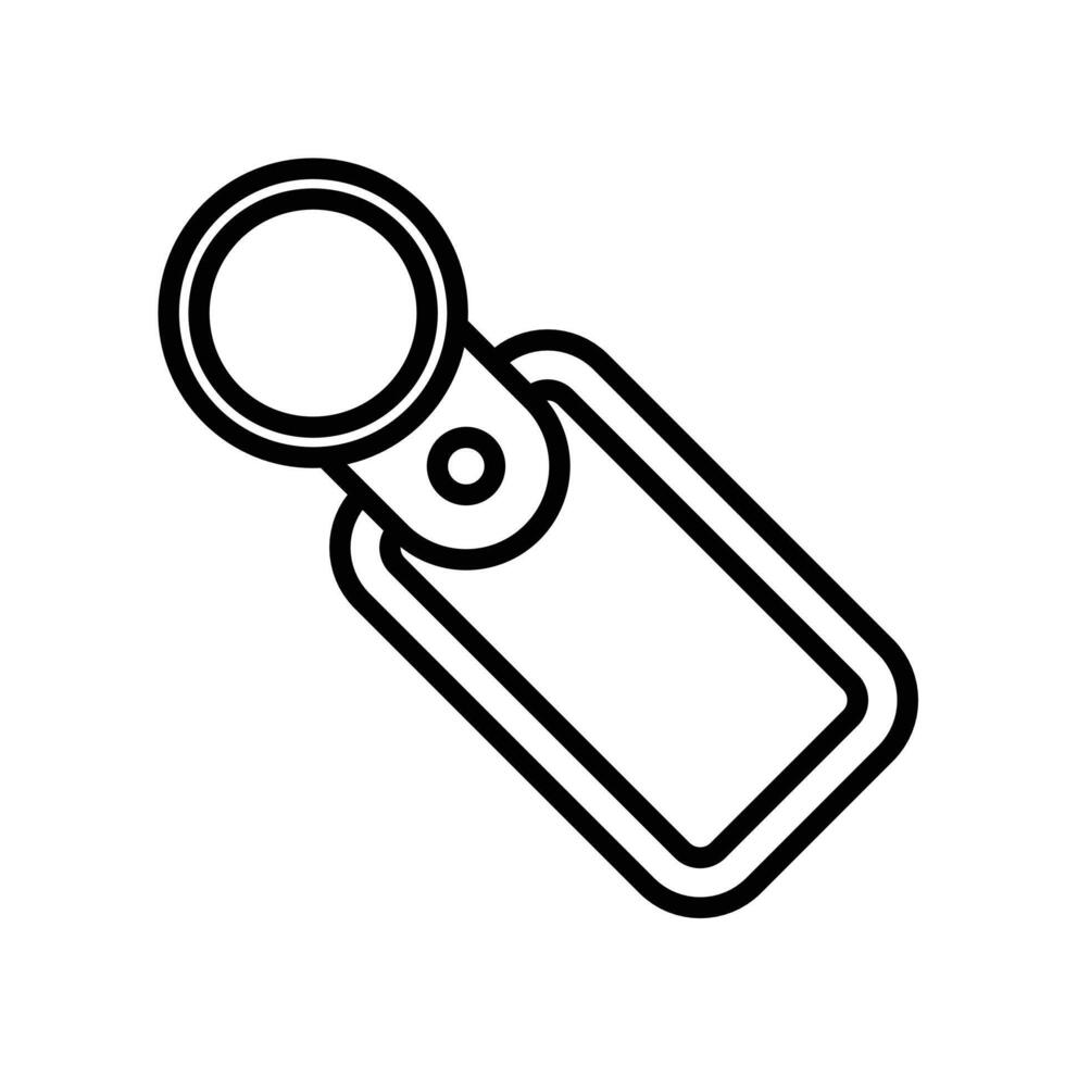 Key Chain Icon linear logo mark in black and white vector