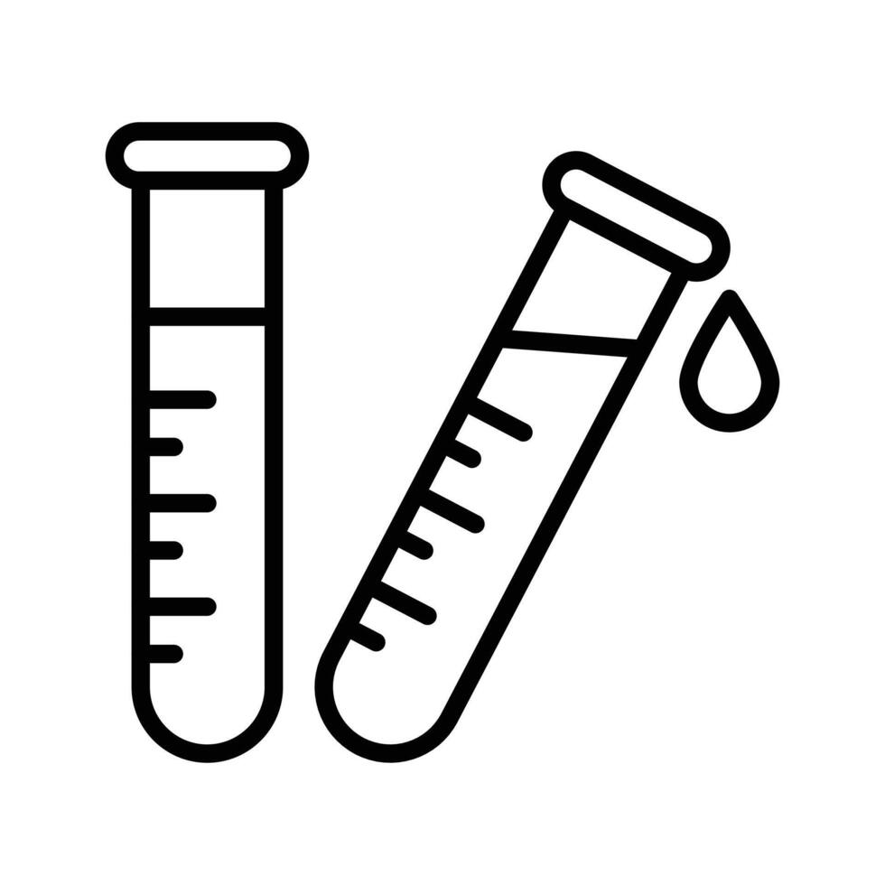 Laboratory test icon linear logo mark in black and white vector