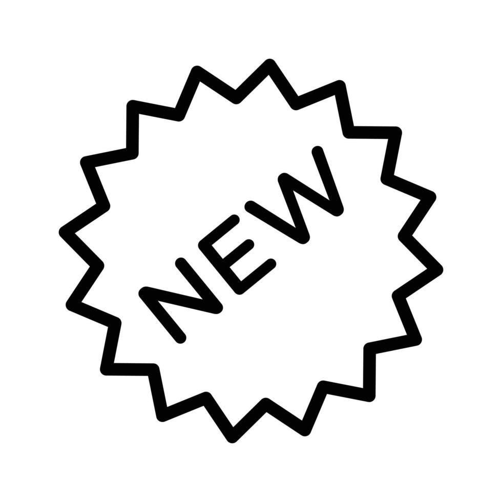 New symbol icon linear logo mark in black and white vector