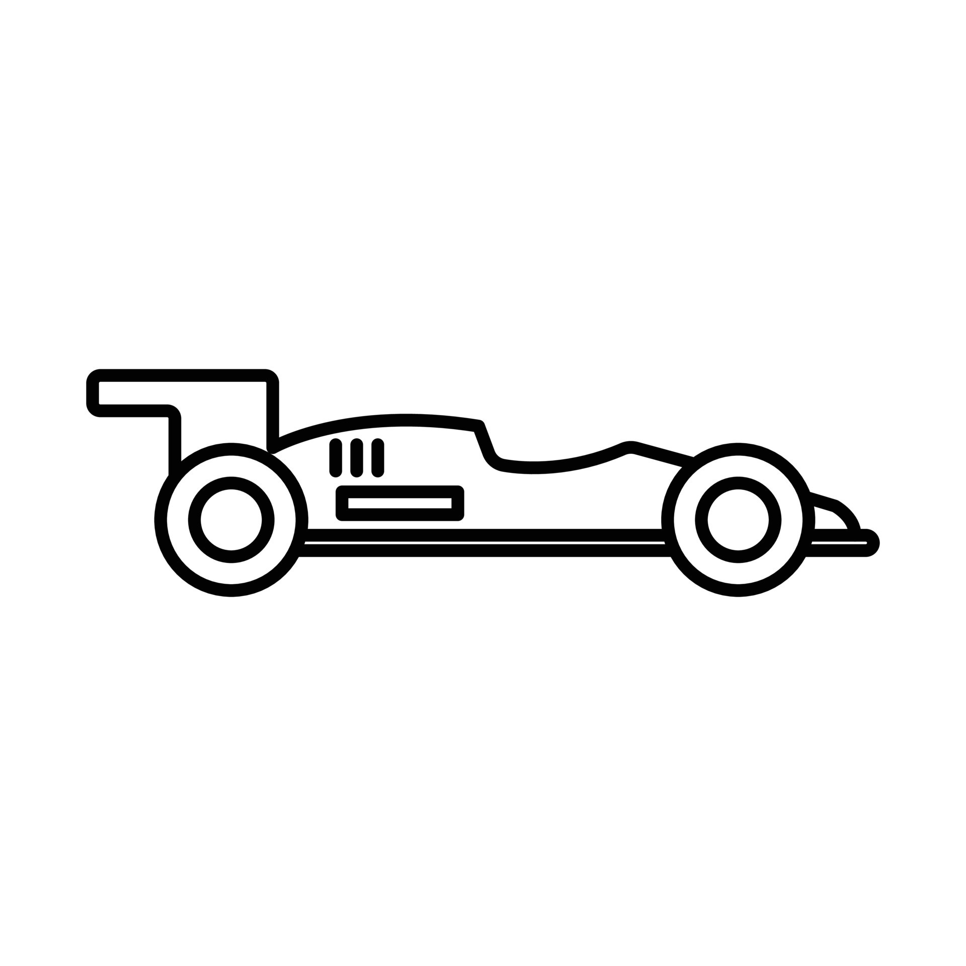 Sports Car icon linear logo mark in black and white 48314548 Vector Art