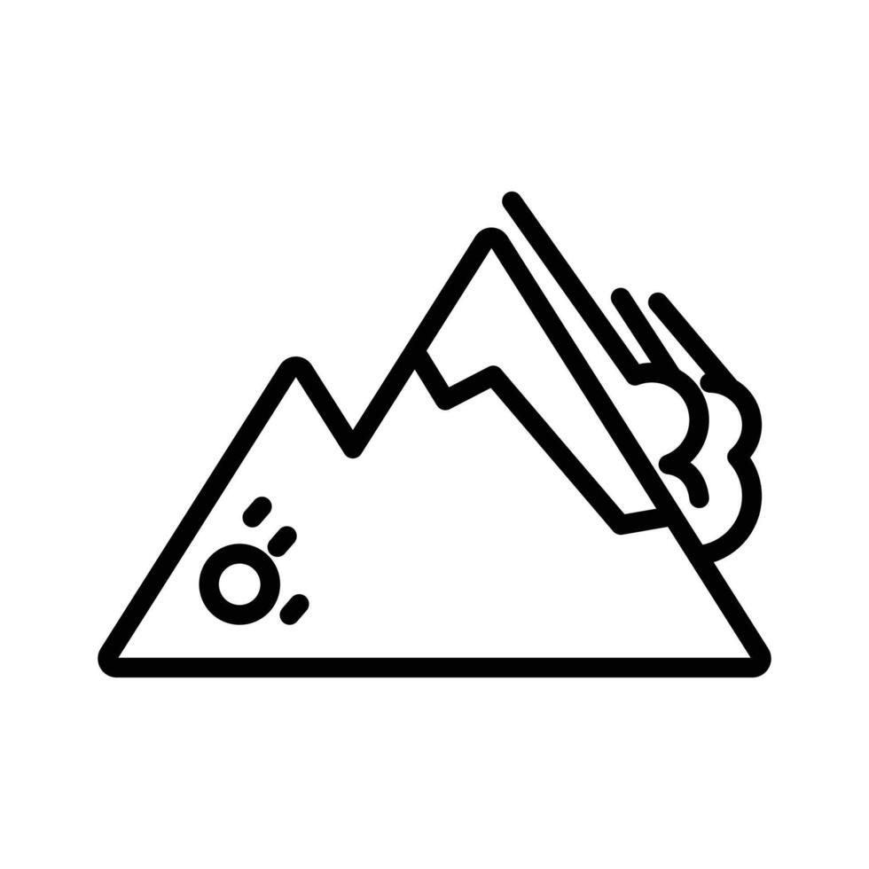 avalanche icon linear logo mark in black and white vector
