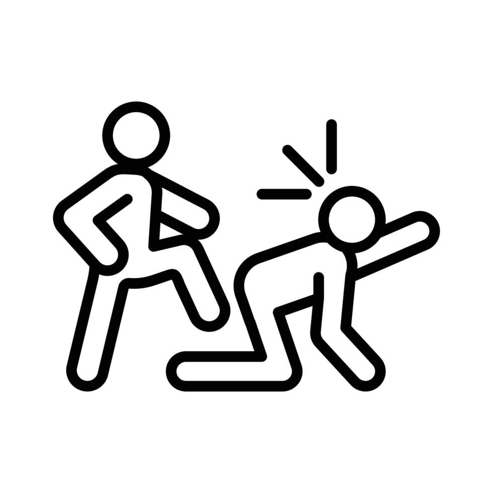 abandonment icon linear logo mark in black and white vector
