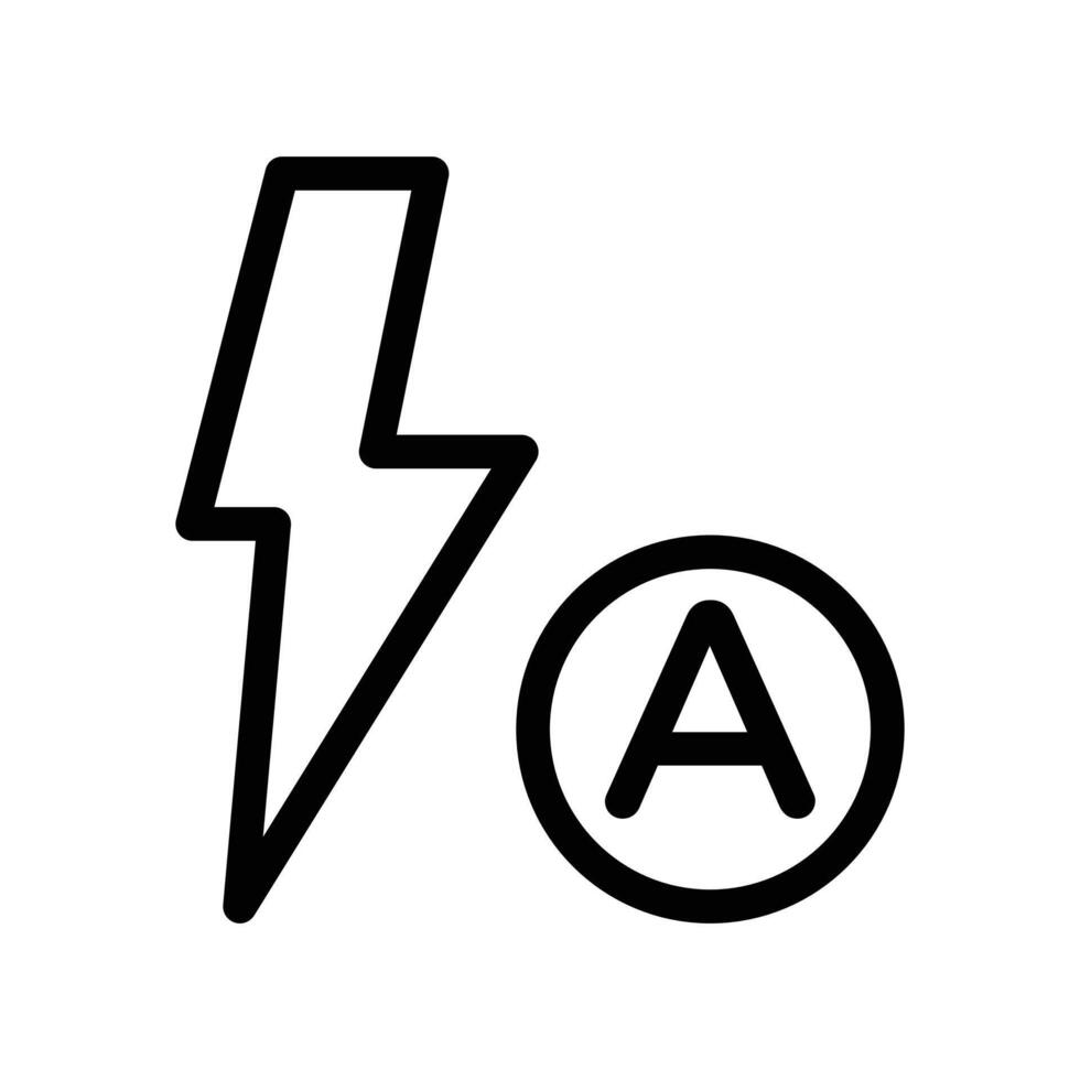auto flash icon linear logo mark in black and white vector