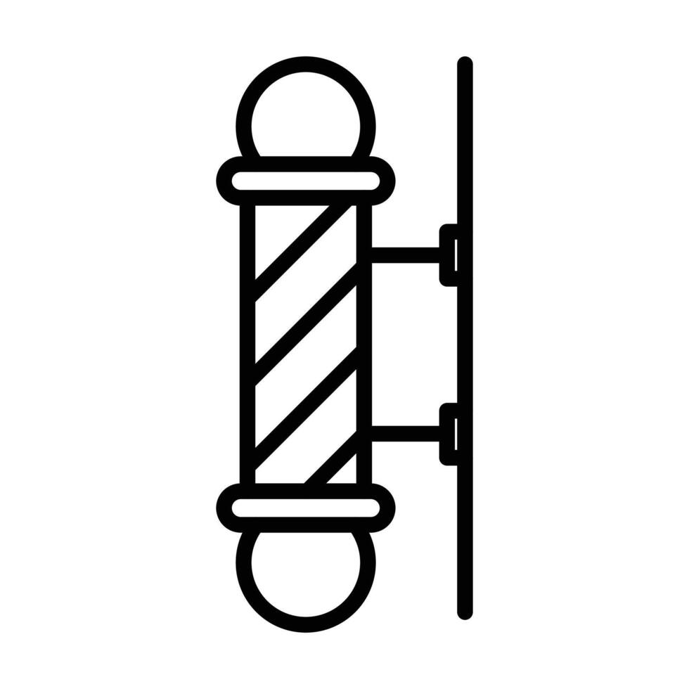 barber pole icon linear logo mark in black and white vector