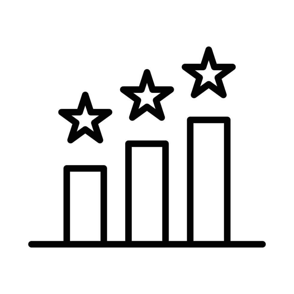 customer product rating icon linear logo mark in black and white vector