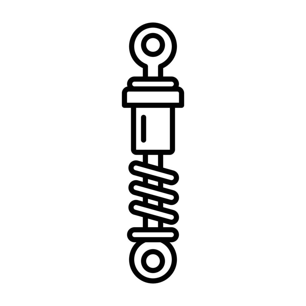 damper icon linear logo mark in black and white vector