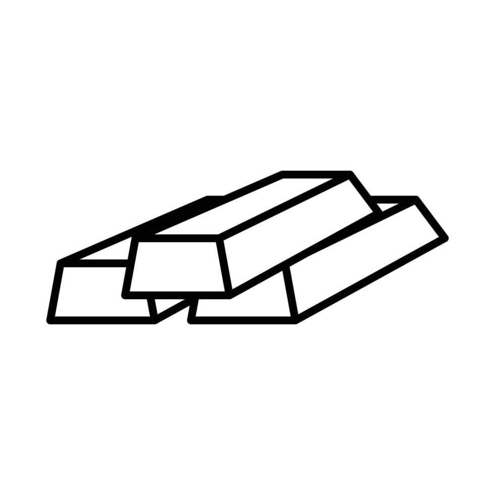 gold bars icon vector